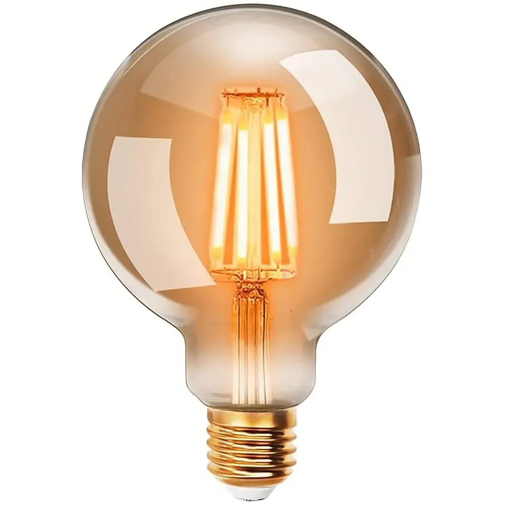 E27 6W G80 Filament LED Light Bulb - Warm Amber image