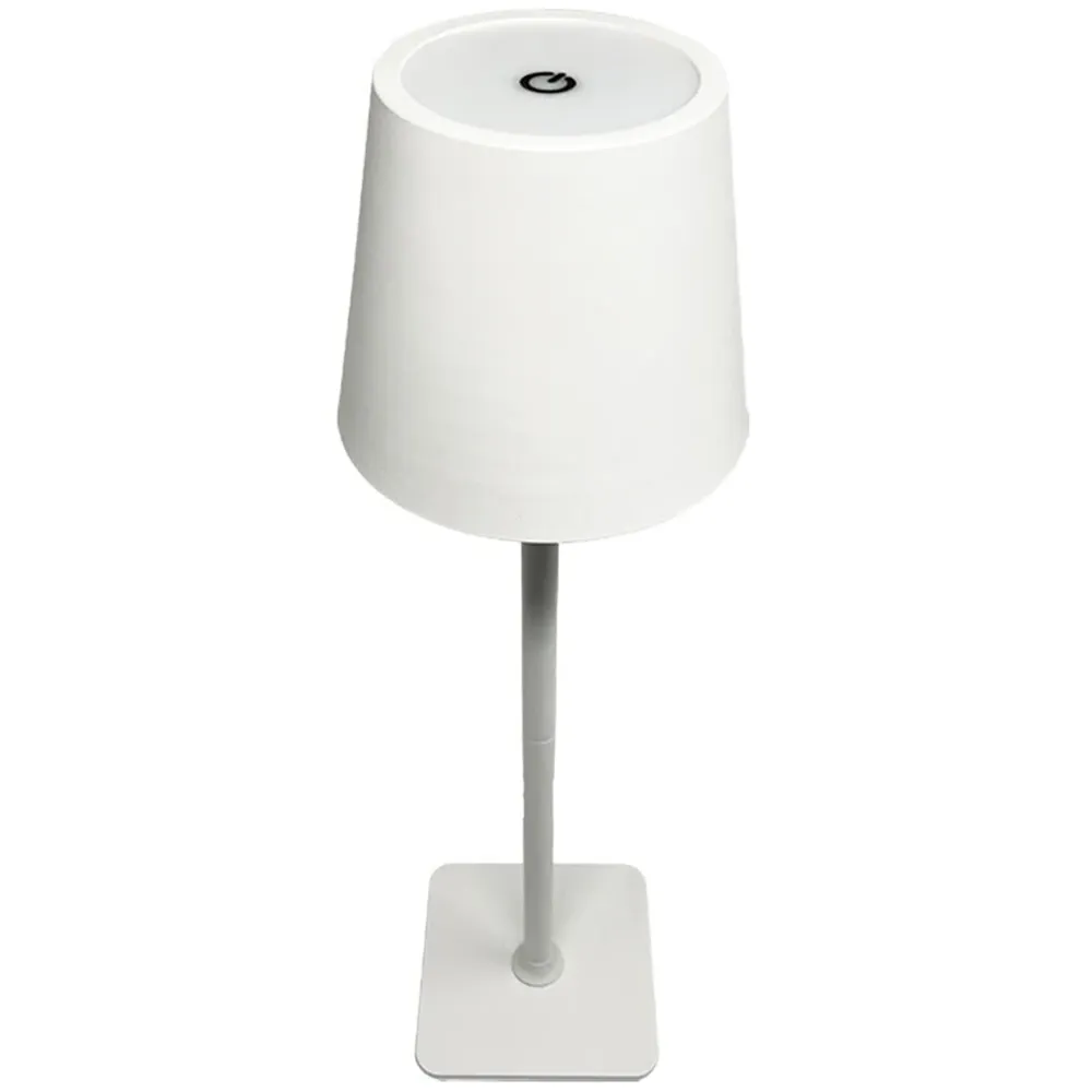 Rechargeable CCT LED Desk Lamp with Touch Dimmer - White