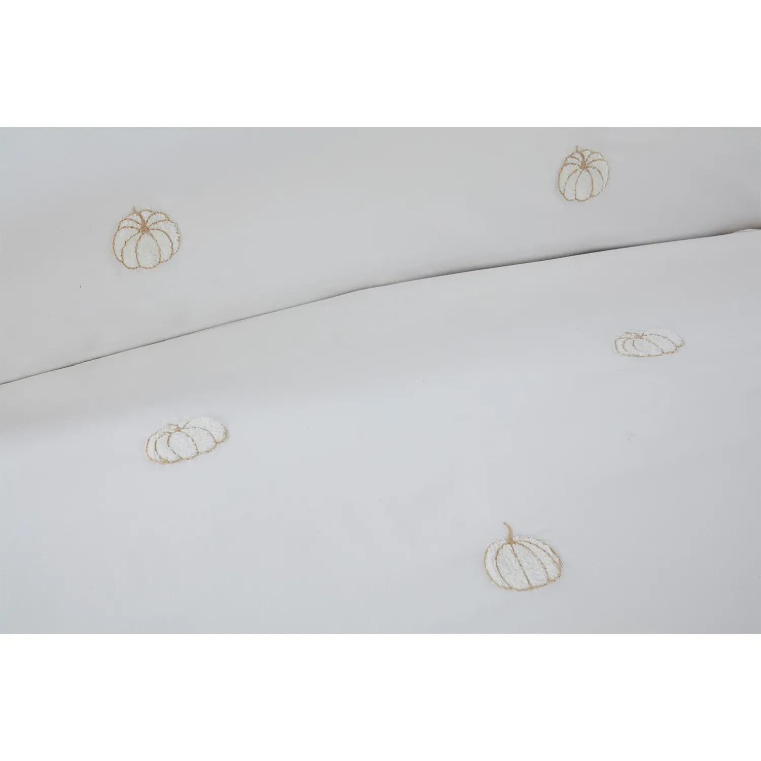 Pumpkin Super King Duvet Cover Set - White