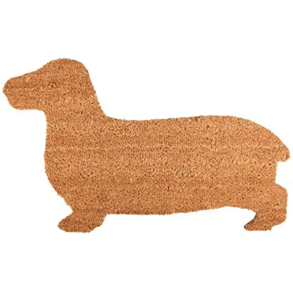 Dachshund Shape Coir Doormat - Brown image