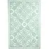 Green and White Tiles Outdoor Carpet - Green, PP