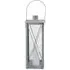 Large Lantern Candle Holder - Silver, Zinc