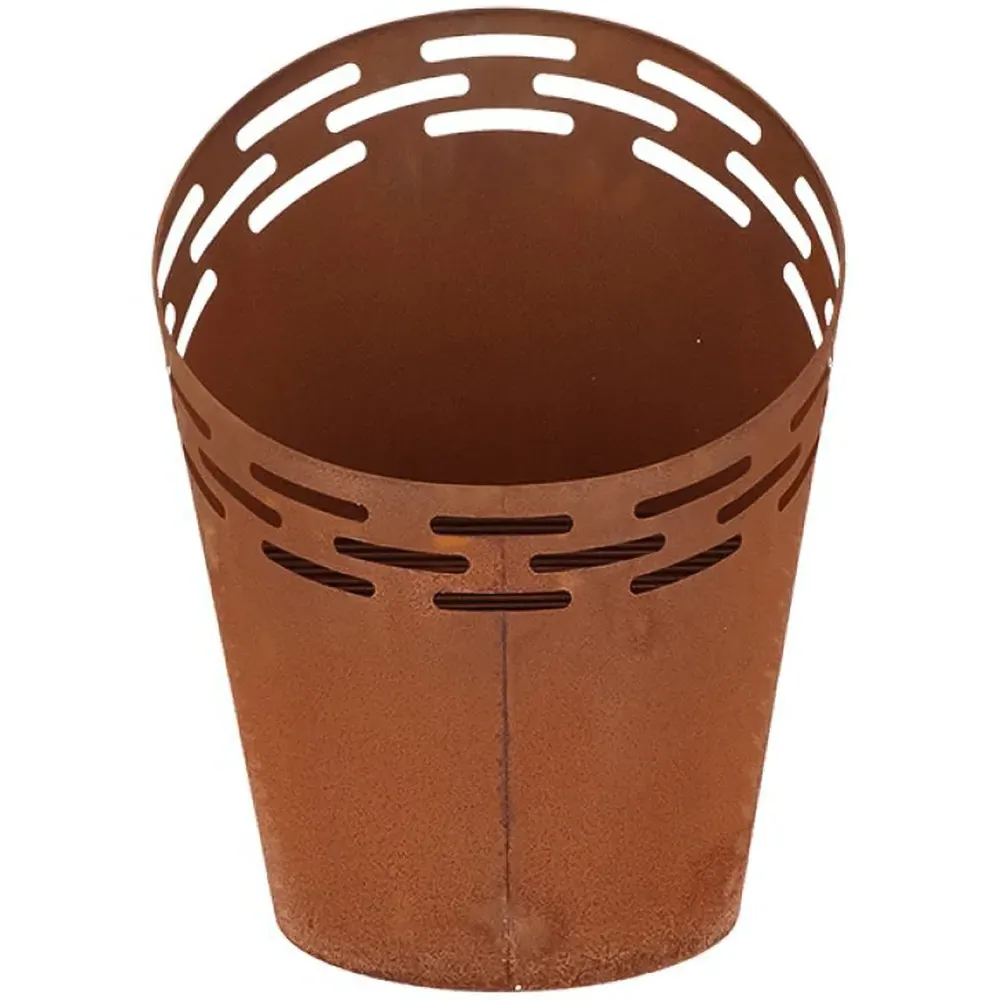 Lasercut Fire Bucket - Rust, Iron image