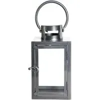 Medium Candle Lantern - Anthracite, Iron and Glass