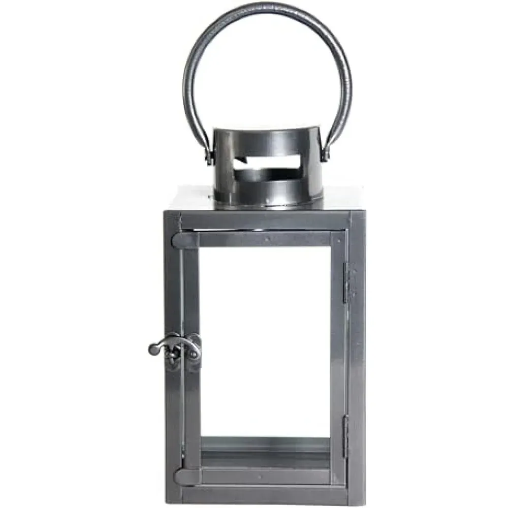 Medium Candle Lantern - Anthracite, Iron and Glass image