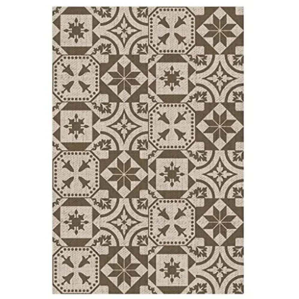 Portuguese Tiles Pattern Outdoor Carpet - Multicolor, PP
