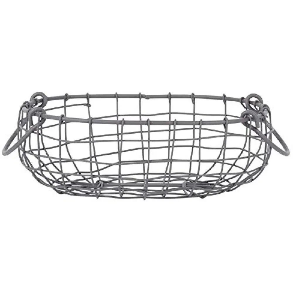 Set of 3 Oval Wire Storage Baskets