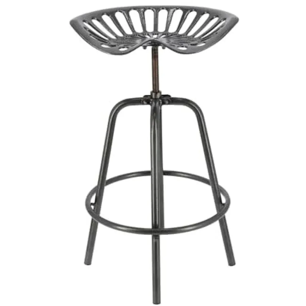Tractor Barstool - Grey, Cast Iron