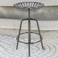 Tractor Barstool - Grey, Cast Iron