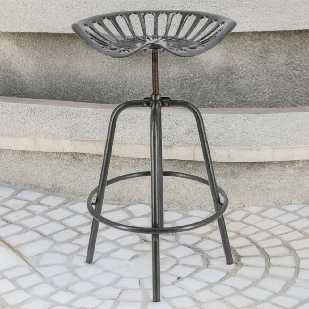 Tractor Barstool - Grey, Cast Iron image