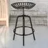 Tractor Height Adjustable Bar Stool - Black, Cast Iron