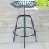 Tractor Height Adjustable Bar Stool - Blue, Cast Iron