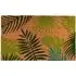 Tropical Leaf Print Coconut Fibre Coir Doormat - Green