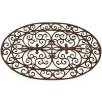 Victorian Cast Iron Oval Doormat - Brown