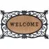 Welcome Rectangular Doormat - Black and Brown, Coir