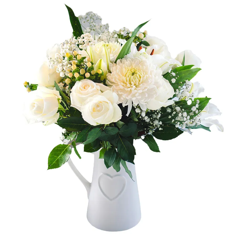 Whisper White Flower Bouquet - White