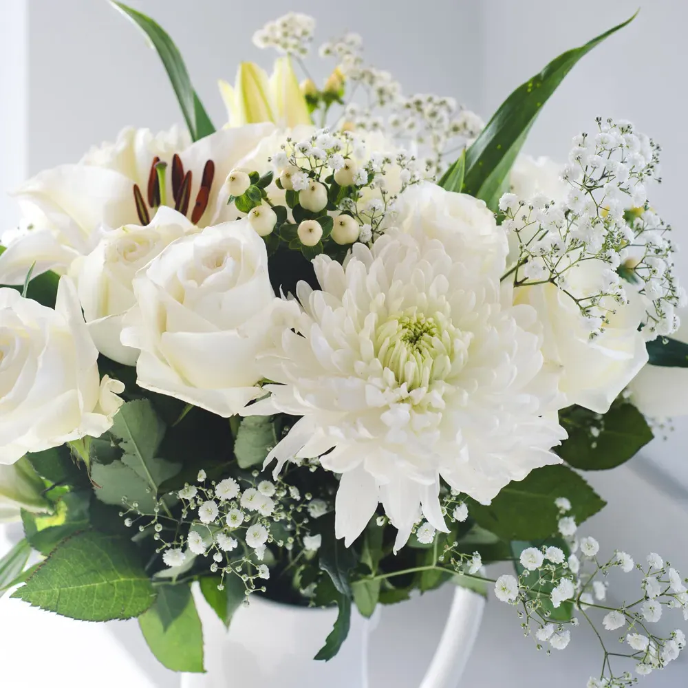 Whisper White Flower Bouquet - White