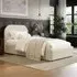 Alba Single Ottoman Bed with Storage - Cream, Boucle