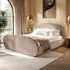 Amos Double Ottoman Bed with Storage - Cream, Velvet