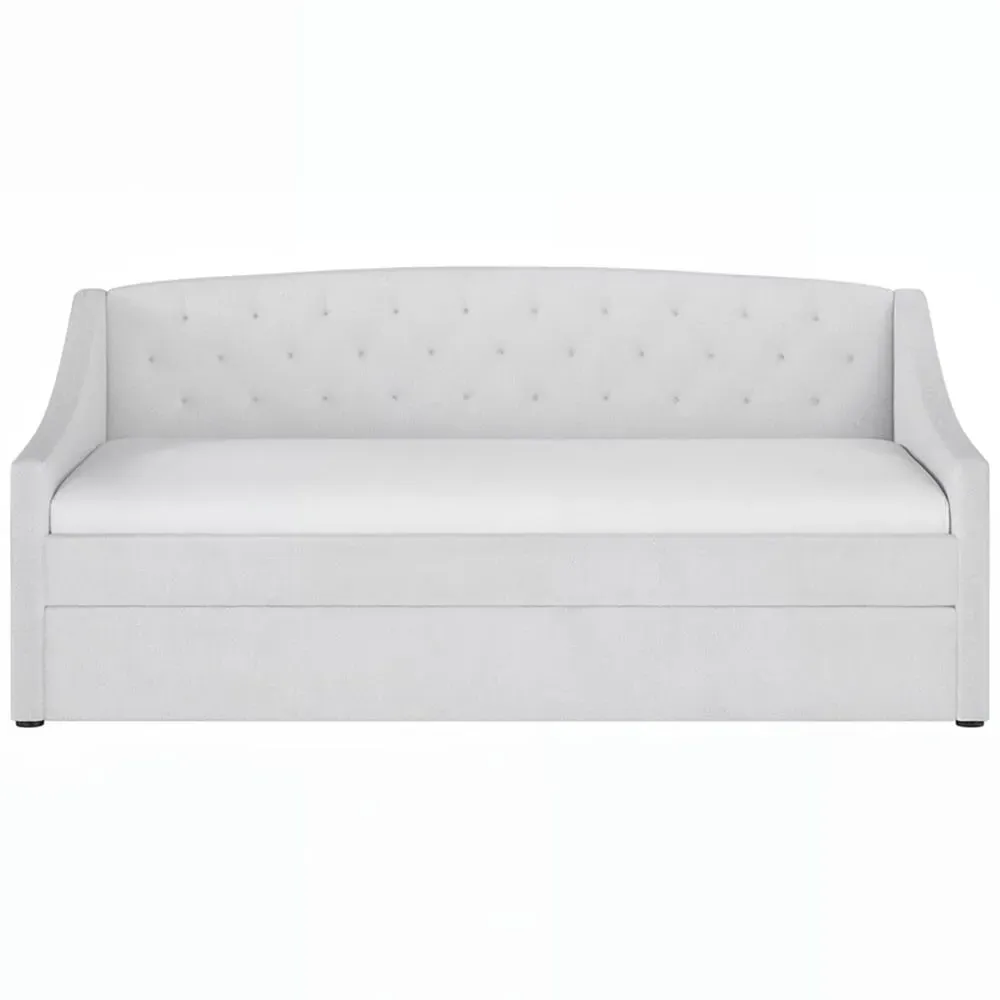 Aurora Daybed with Trundle - Cream, Boucle