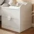 Calista 2 Drawer Ribbed Nightstand - White