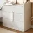 Calista 3 Drawer Ribbed Chest of Drawers - White