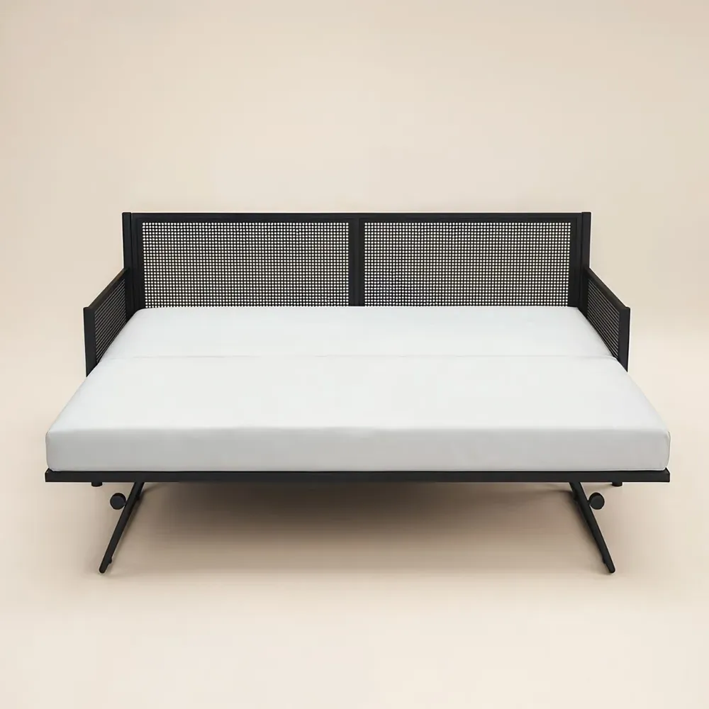 Clay Metal Daybed with Trundle - Black