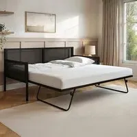 Clay Metal Daybed with Trundle - Black
