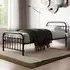 Compton Single Bed Frame - Black, Metal