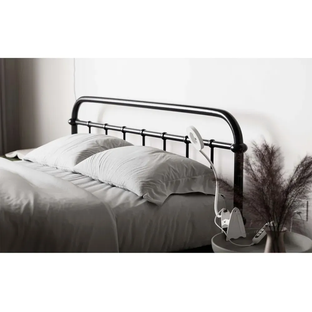 Compton Small Double Bed Frame - Black, Metal