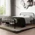 Compton Small Double Bed Frame - Black, Metal