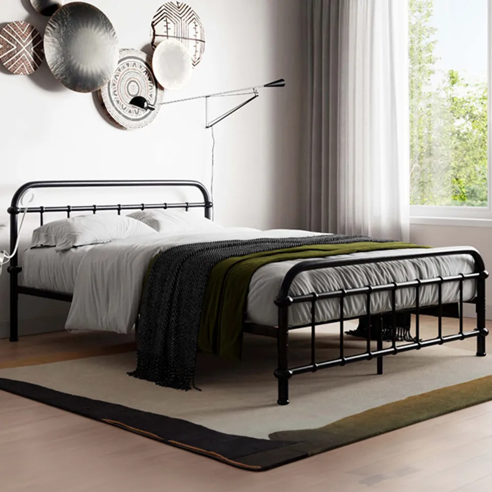 Compton Small Double Bed Frame - Black, Metal image