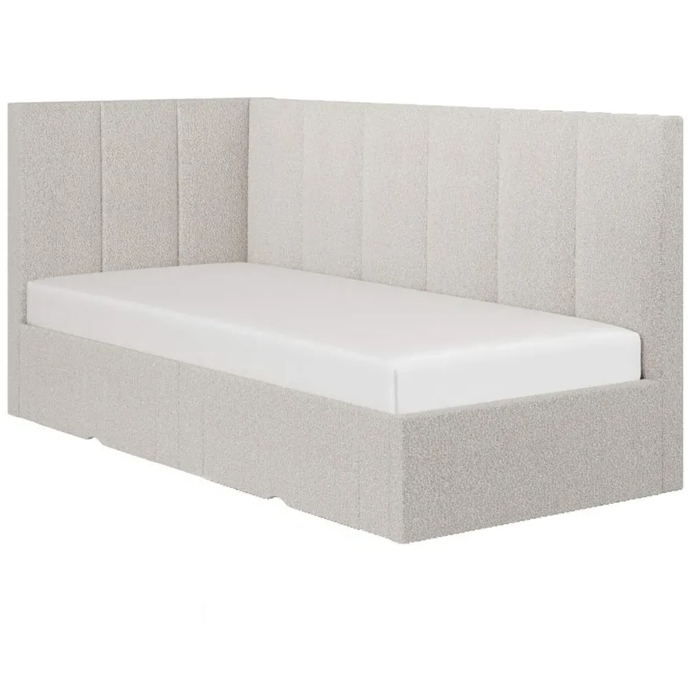 Harley Bed Frame with 2 Drawers - Cream, Boucle