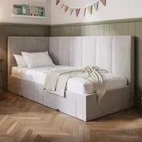 Harley Bed Frame with 2 Drawers - Cream, Boucle