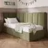 Harley Bed Frame with 2 Drawers - Green, Velvet