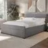 Heybrook Double Bed with 4 Drawers - Grey, Linen