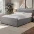 Heybrook King Size Bed with 4 Drawers - Grey, Linen