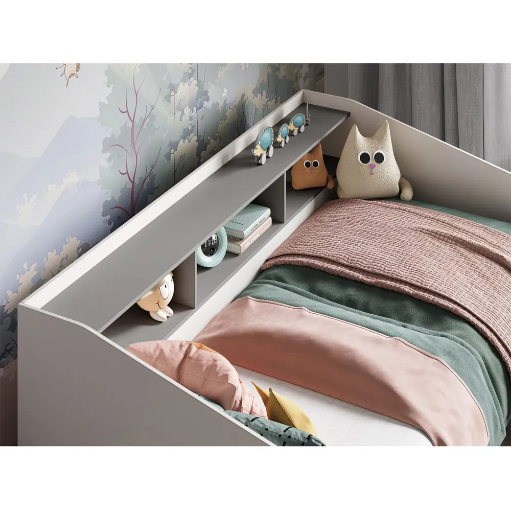 Leni Single Day Bed with Storage - White