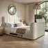 Megane King Size Ottoman Bed with TV Bracket - Cream, Boucle