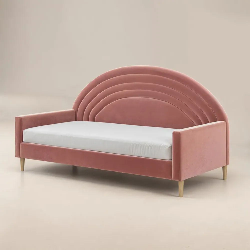 Noa Rainbow Day Bed - Pink, Velvet