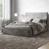 Sonar King Size Ottoman Bed with Storage - Silver, Velvet