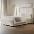 Tiggy Double Storage Bed with Winged Headboard - Cream, Boucle