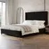 Tiggy King Size Ottoman Bed with Winged Headboard - Black, Velvet