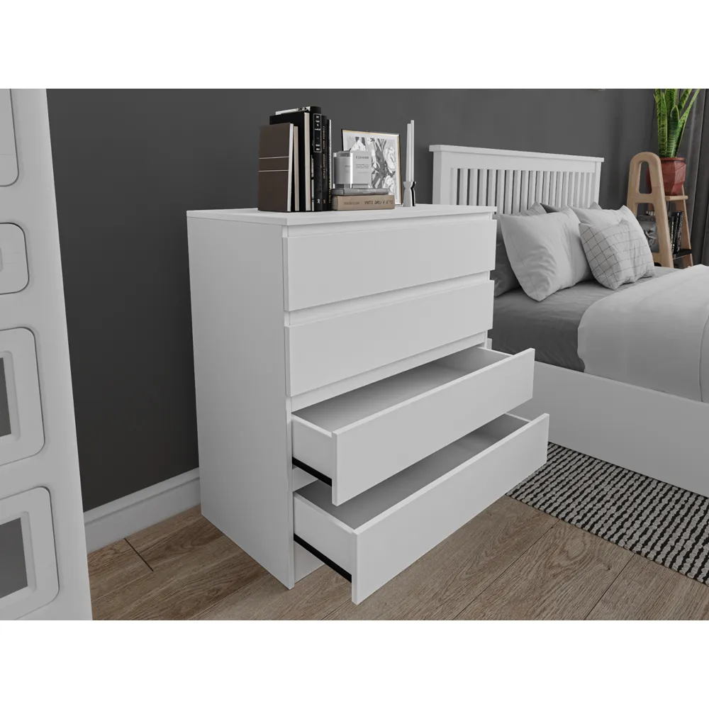 Toivo 4 Drawer Chest of Drawers - White