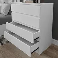 Toivo 4 Drawer Chest of Drawers - White