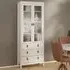 Barcelona 2 Door 3 Drawer Glass China Cabinet - Cashmere