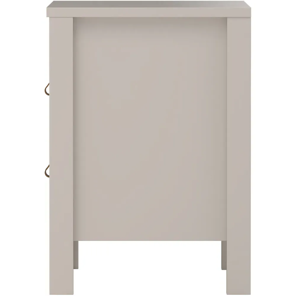 Barcelona 2 Drawer Bedside Table - Cashmere