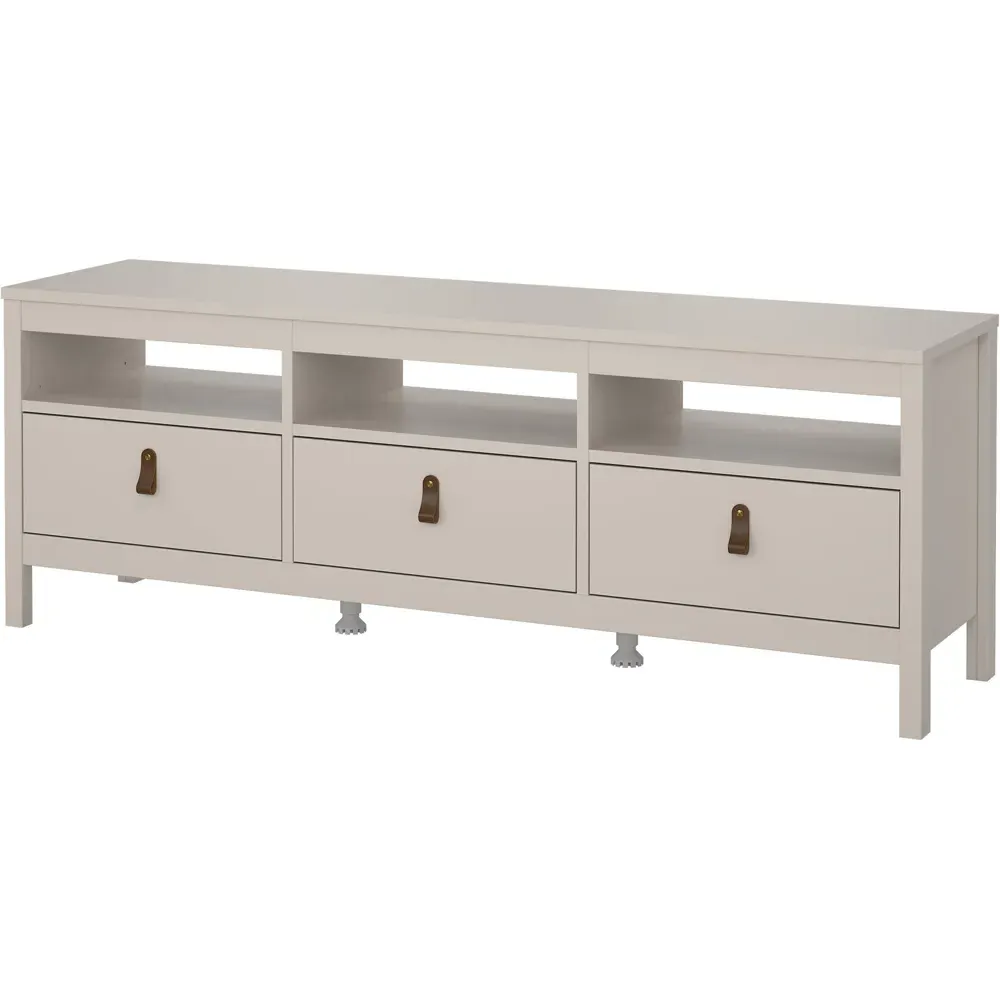 Barcelona 3 Drawer 3 Shelf TV Unit - Cashmere
