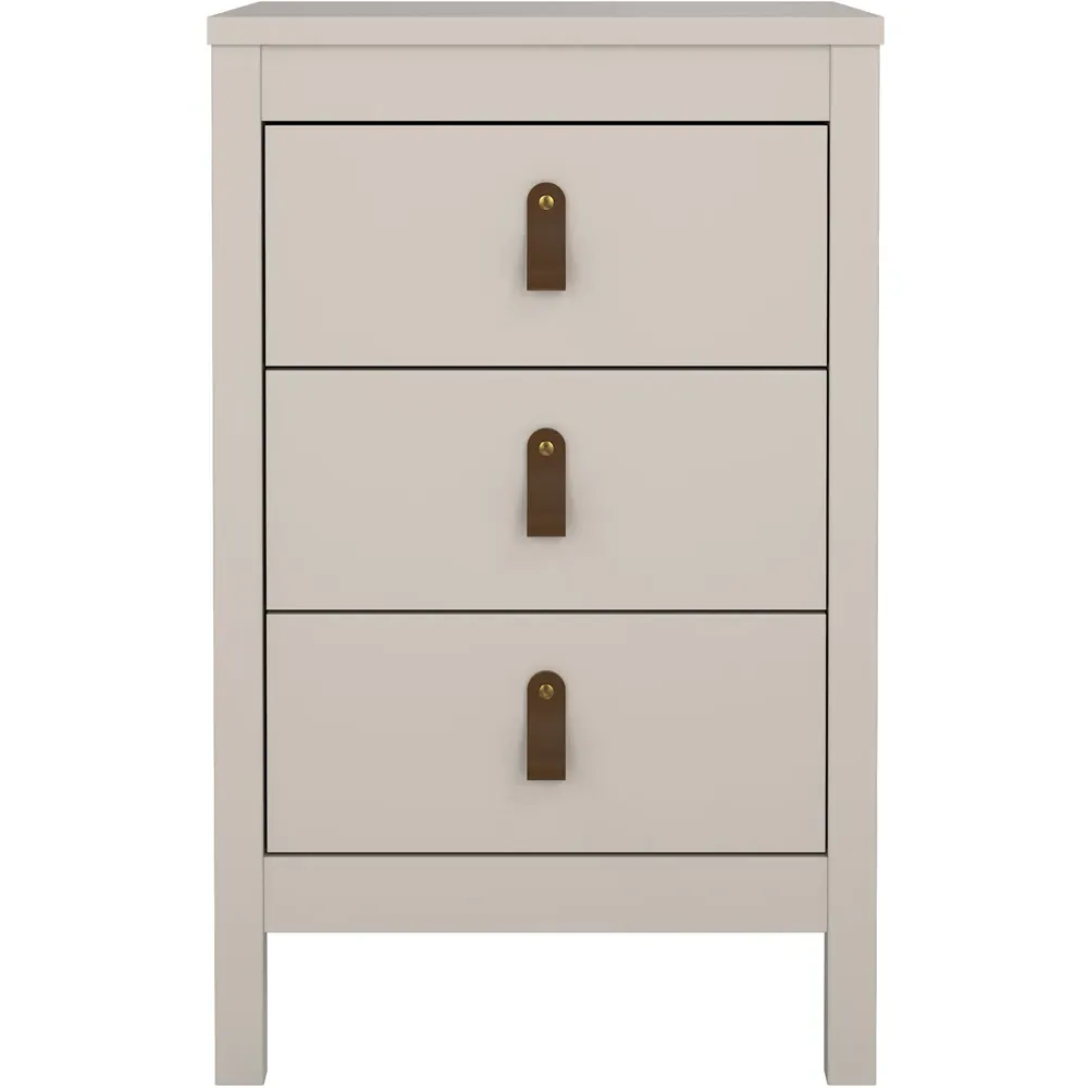 Barcelona 3 Drawer Bedside Table - Cashmere
