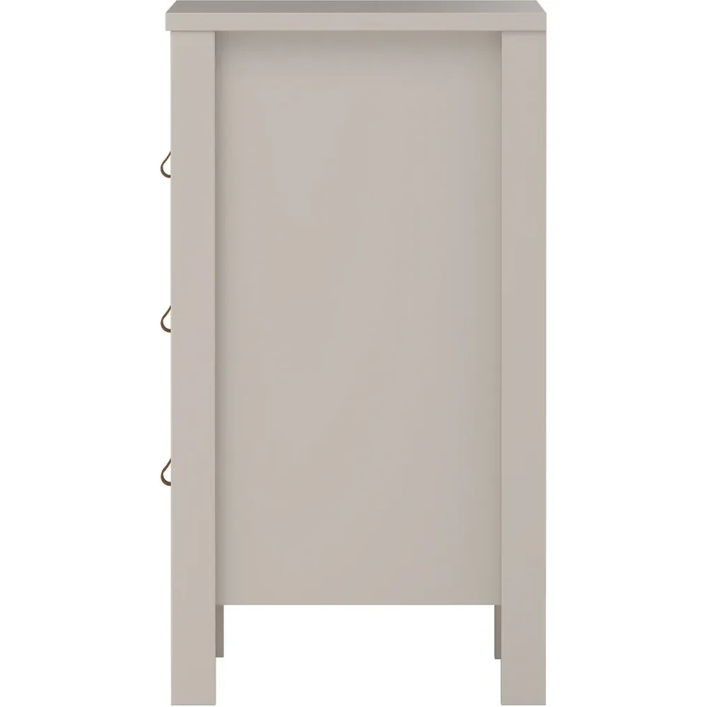 Barcelona 3 Drawer Bedside Table - Cashmere